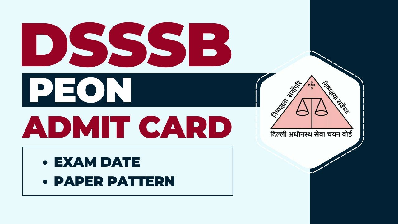 dsssb peon admit card